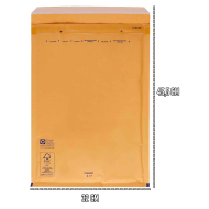 Tradineur - Pack de 10 sobres acorchados de burbujas - N.º 19 - Fabricados en papel - Ideal para sus envíos con total seguridad - 45,5 x 32 cm - Color Marrón