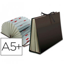 Tradineur - Archivador AZ - Formato acordeón A5+ - Fabricado en cartón forrado - Organizador de documentos - 26 x 23 cm - Color