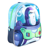 Tradineur - Mochila infantil en 3D con diseño de Buzz Lightyear, ideal para la escuela. Medidas de 25 x 31 x 10 cm para colgar en la espalda. Bolsa Toy Story Licencia Disney