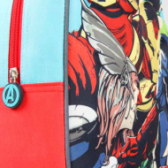 Tradineur - Mochila para niños en 3D con diseño de los Vengadores, ideal para la escuela. Medidas de 25 x 31 x 10 cm para colgar en la espalda. Bolsa Avengers Licencia Marvel