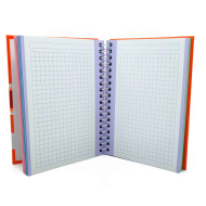 Tradineur - Cuaderno/Libreta - Tapa dura - Hojas cuadriculadas 5x5 - 140 páginas - 90 gr - Formato A6 - Encuadernación en espiral - 15 x 12,5 cm