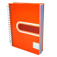 Tradineur - Cuaderno/Libreta - Tapa dura - Hojas cuadriculadas 5x5 - 140 páginas - 90 gr - Formato A6 - Encuadernación en espiral - 15 x 12,5 cm