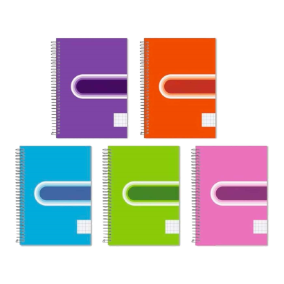 Tradineur - Cuaderno/Libreta - Tapa dura - Hojas cuadriculadas 5x5 - 140 páginas - 90 gr - Formato A6 - Encuadernación en espiral - 15 x 12,5 cm