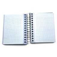 Tradineur - Pack de 4 Cuadernos/Libretas - Tapa dura - Páginas cuadriculadas 5x5 - 140 páginas - 90 gr - Formato A7 - Encuadernación en espiral - 11 x 9 cm