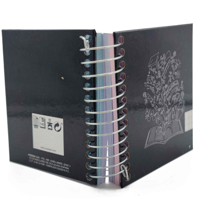 Tradineur - Pack de 4 Cuadernos/Libretas - Tapa dura - Páginas cuadriculadas 5x5 - 140 páginas - 90 gr - Formato A7 - Encuadernación en espiral - 11 x 9 cm