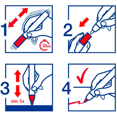 Tradineur - Pack de 4 rotuladores permanentes multisuperficie, punta de 1-1,2 mm, secado rápido, resistente al agua, bricolaje, manualidades