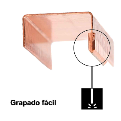 Tradineur - Caja de 2000 grapas - Fabricadas en cobre - Apto para todas las grapadoras populares y la mayoría de grapadoras (22/6 - 24/6)