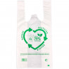 Tradineur - Pack de 150 bolsas tipo camiseta de plástico, reutilizables, gran resistencia, cumplen normativa, aptas para uso ali