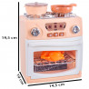 Tradineur - Cocina con horno de juguete, incluye luz y sonido, mini electrodoméstico interactivo, simulación, funciona con pilas