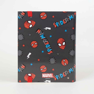 Tradineur - Carpeta / Archivador de Spiderman de cartón resistente, con 4 anillas de metal, ideal para el curso escolar. Medidas 32,1 x 27 x 4 cm. Carpesano del Hombre Araña licencia oficial Marvel