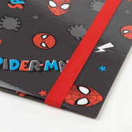 Tradineur - Carpeta / Archivador de Spiderman de cartón resistente, con 4 anillas de metal, ideal para el curso escolar. Medidas 32,1 x 27 x 4 cm. Carpesano del Hombre Araña licencia oficial Marvel