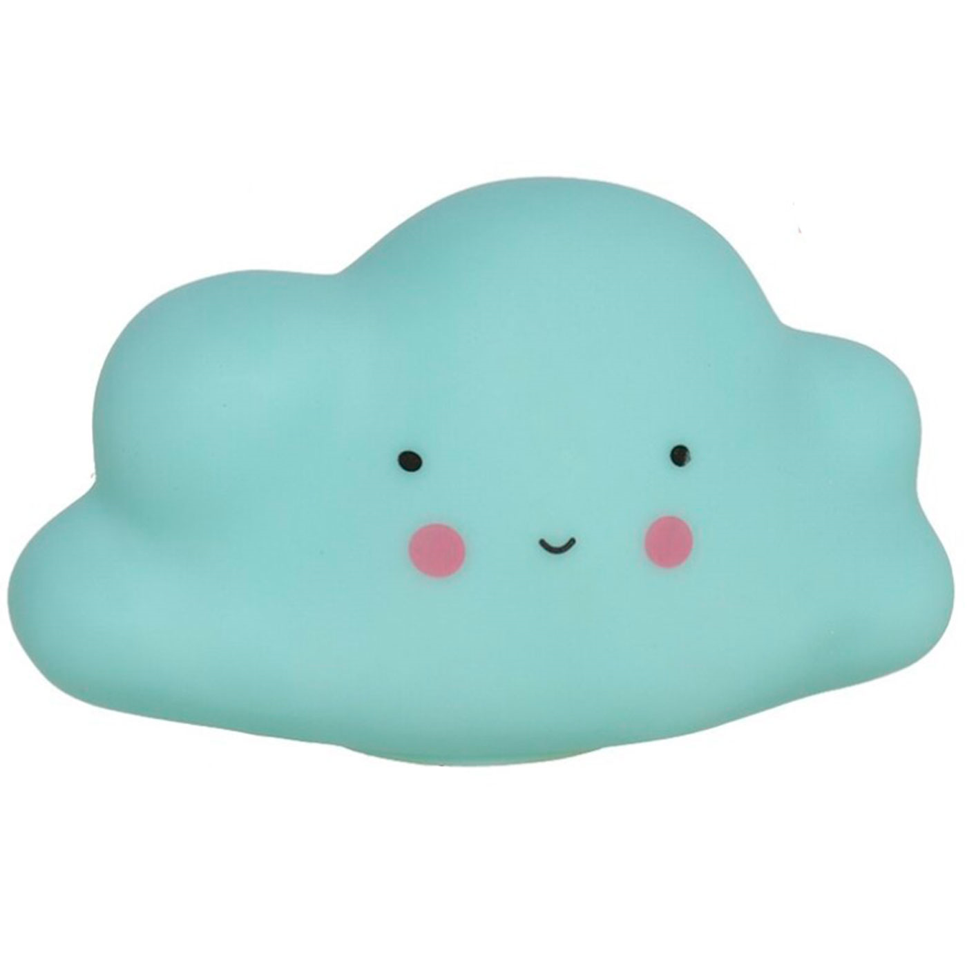 Tradineur - Lámpara de nube de plástico, luz nocturna infantil, lámpara de mesita de noche para niños, quitamiedos, funciona con pilas, 14 x 8 x 7,5 cm, color aleatorio