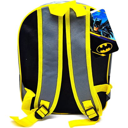 Tradineur - Mochila para niños en 3D con diseño de Batman, ideal para la escuela. Medidas de 25 x 31 x 10 cm para colgar en la espalda. Bolsa Caballero Oscuro, Licencia Warner Bros