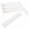 Tradineur - Pack de 6 separadores para cajones - Fabricados en plástico - Organización, Placa ajustable, Esencial. - 43,8 x 9 cm