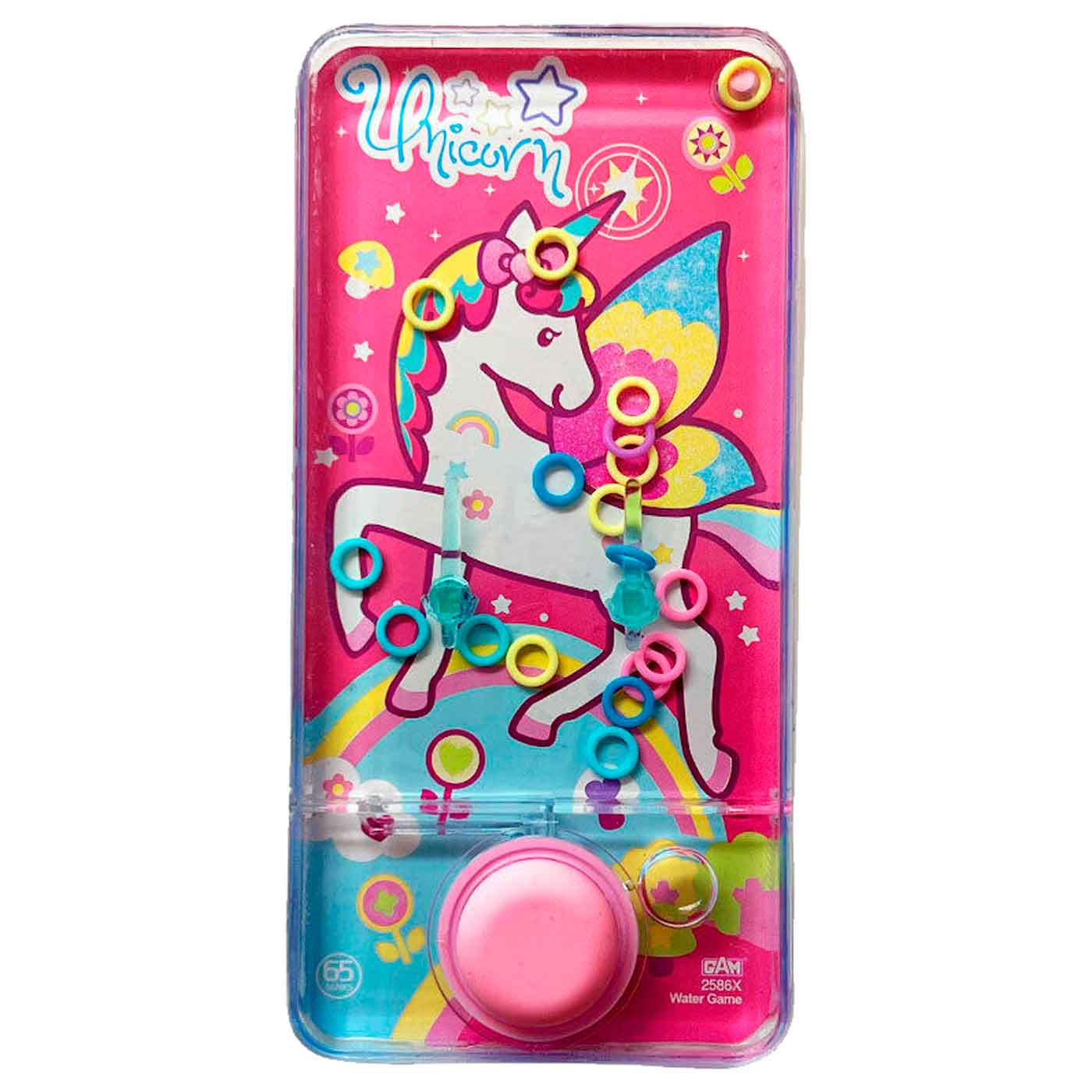 Tradineur - Juego infantil de agua de Unicornio - Fabricado en PVC no toxico - Juegos de Agua de Anillas para niñas.