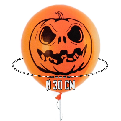 Tradineur - Pack de 10 globos - Diseño Calabaza - 30 cm al inflar - Ideal como decoración de tu hogar y celebrar de halloween.