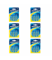 Juego de 6 packs de 4 pilas AA, r6, 1,5 v "júpiter" ideal para el hogar. Set de 24 pilas no recargables, para una gran diversidad de productos. 24 pilas AA para diferentes aparatos electronicos