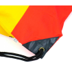 Tradineur - Mochila con la bandera de España - Ajuste con cuerda - 100% Poliéster - Deporte, golf, adulto, unisex, talla única - Color rojo y amarillo.