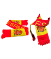 Tradineur - Bufanda con diseño de la bandera de España - Fabricado 100% Acrílico - Deporte, golf, adulto, unisex, talla única - Color rojo y amarillo.