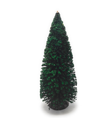 Tradineur - Abeto decorativo 19 x 8 cm, árbol de navidad artificial en miniatura para mesa, repisa, ventana, decoración del hogar navideña