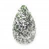 Tradineur - Abeto nevado decorativo 19 x 8 cm, árbol de navidad artificial en miniatura para mesa, repisa, ventana, decoración n