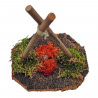 Tradineur - Hoguera luminosa con pilas para Belén, resina, fogata con luz, fuego para nacimiento, pesebre, Navidad, decoración t