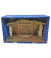 Tradineur - Cueva rústica de corcho 20 x 37 x 18 cm para figuras del nacimiento de 8-12 cm, portal, pesebre para belén navideño, figura decorativa navidad, decoración tradicional