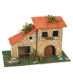 Tradineur - Casa rural de corcho para belén navideño 10 x 15,5 x 9 cm, casa decorativa de pueblo, aldea para nacimiento, pesebre, navidad, decoración tradicional, modelo aleatorio