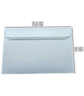 Tradineur - Pack de 80 sobres especial para invitaciones.cartas..., de color blanco. Medidas de 12 x 17.6 cm con cierre desilicona autoadhesiva. 3 x 20 minipacks de sobres medianos.