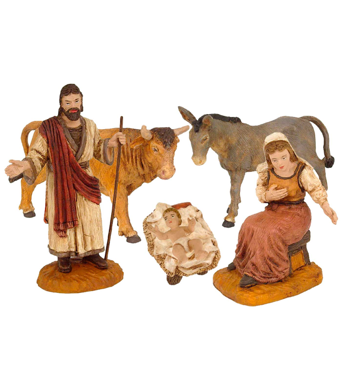 Tradineur - Set de figuras del nacimiento belén - Fabricación en durexina - Ideal para belén navideño, figuras decorativas, nacimiento, pesebre, navidad. 