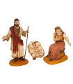 Tradineur - Set de figuras del nacimiento belén - Fabricación en durexina - Ideal para belén navideño, figuras decorativas, nacimiento, pesebre, navidad. 