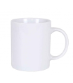 Taza de cerámica blanca, tazón desayuno, café, infusiones, diseño clásico, resistente y duradera, apta para lavavajillas y microondas. 320 ml. 9 x 11 x 7,7 cm