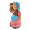 Tradineur - Figura de pastora de color rosa con jarra al hombro para belén - Fabricado en marmolina - Figura decorativa divertid