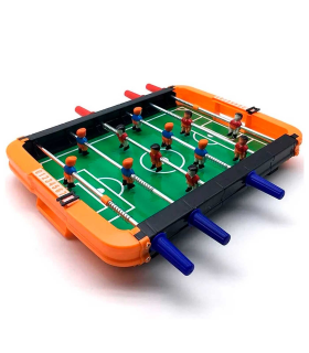 Tradineur - Futbolín de juguete - Fabricación en metal y plástico - Ideal para pasar el rato con tus amigos y demostrar quien es el mejor - 26 x 36 cm