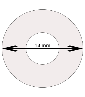 Tradineur - Pack de 420 etiquetas adhesivas redondas blancas E16C, pegatinas auto-adhesivas para objetos, hogar, oficina, Ø13 x 5,5 mm