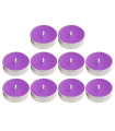 Tradineur - Pack de 10 velas de té perfumadas, tealights aromáticas, tiempo de combustión: 5 horas, decoración del hogar (Lavanda, 3,7 x 1,6 cm)