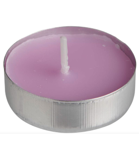 Tradineur - Pack de 10 velas de té perfumadas, tealights aromáticas, tiempo de combustión: 5 horas, decoración del hogar (Lavanda, 3,7 x 1,6 cm)