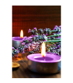 Tradineur - Pack de 10 velas de té perfumadas, tealights aromáticas, tiempo de combustión: 5 horas, decoración del hogar (Lavanda, 3,7 x 1,6 cm)