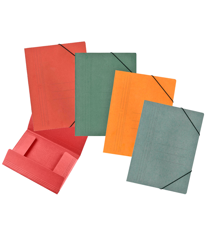 Pack de 10 carpetas de cartón de 31,7 x 23,6 cm, tamaño folio, con gomas y solapas, de color surtido. Juego de 10 carpetas para guardar papeles, ideal para el hogar, oficina o colegio