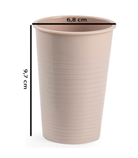 Tradineur - Vaso reutilizable de polipropileno duro y resistente, vaso mediano lavable para picnic, camping, bebidas calientes y frías, 9,7 x 6,8 cm, 200 ml, color aleatorio