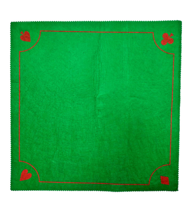 Tradineur - Tapete de póker, mantel, alfombrilla de fieltro para juegos de mesa, salón, cartas, grosor 1 mm (Verde, 50 x 50 cm)