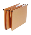 Tradineur - Pack de carpetas colgantes - 4 Unidades - Ideal para guardar, archivar u organizar los documentos - Color Marrón (kraft) - 24 x 35 x 1,7 cm, modelo aleatorio