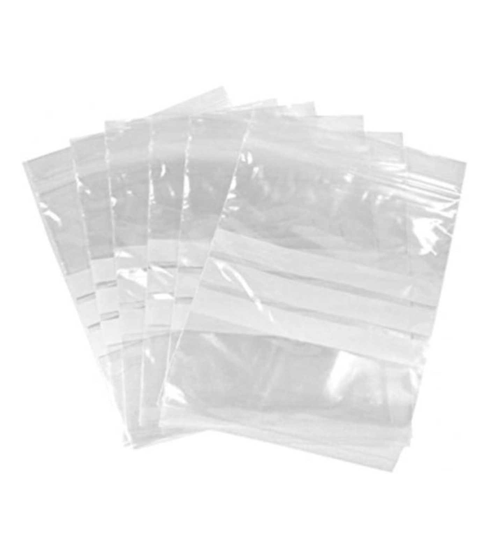 Tradineur - Pack 10 bolsas herméticas con franjas blancas para escribir - Ideal para conservar tus alimentos - 30 x 20 cm