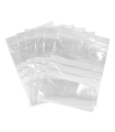 Tradineur - Pack 10 bolsas herméticas con franjas blancas para escribir - Ideal para conservar tus alimentos - 30 x 20 cm