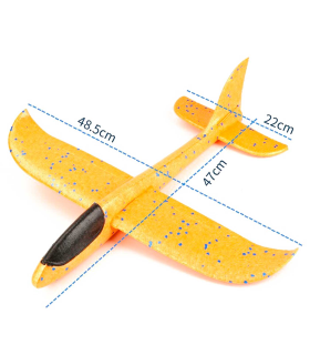 Tradineur - Avión planeador desmontable - Fabricación en porexpan - Alto alcance y rendimiento - 7 x 48,5 x 47 cm - Modelo Surtido