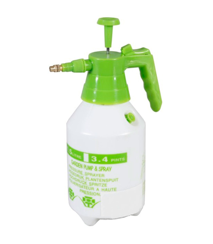 Tradineur - Pulverizador manual a presión, botella para sulfatar, bomba de presión/vaporización, boquilla ajustable, riego, jardinería - 1,5 litros