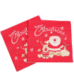 Tradineur - Pack de 20 servilletas navideñas de papel decoradas, fiestas, celebraciones, decoración de Navidad, 33 x 33 cm, diseño y color aleatorios