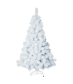 Tradineur - Árbol de navidad - Diseño completamente blanco - Altura de 180 cm - Fácil montaje - Fabricación en PVC, metal revestido, robusto y duradero.