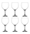 Tradineur - Set de 6 copas de cristal “Misket” para cócteles, combinados, vino, agua, aptas para lavavajillas, elegantes, fiestas (260 ml, 16 x 8 cm)