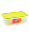 Tradineur - Caja de plástico de color surtido, de 10,3 x 33,5 x 19 cm,con capacidad para 5 litros. Baúl con tapa para organización del hogar. Arcón de plástico para distintos usos